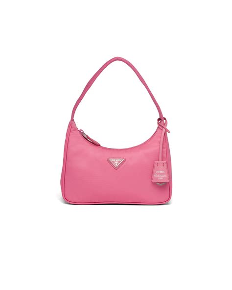 prada pink nylon bag|prada nylon drawstring bag.